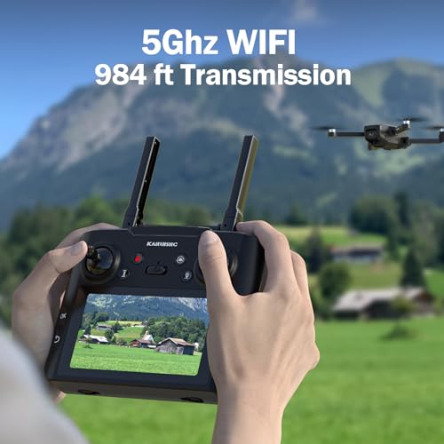 GPS Drone with Camera Adults, 4.5 Inch LCD Screen RC, 32G SD Card with Professional GPS, FPV Drones with Auto Return Follow Me for Beginner
