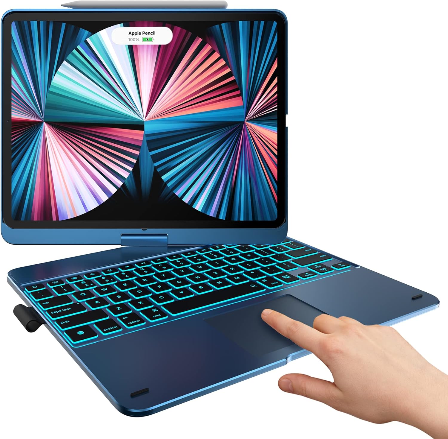 Typecase Touch iPad Pro 12.9 Case with Keyboard: Compatible with 2021 5th, 2020 4th, 2018 3rd Generation iPad Pro 12.9-inch, Multi-Touch Trackpad
