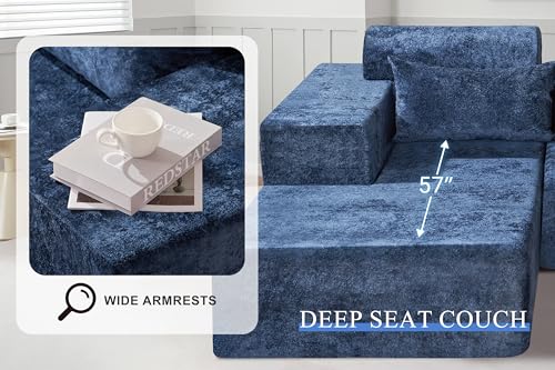 HABUTWAY 105" L-Shape Modular Sectional Sofa Couch for Living Room,No Assembly Required,Modular Comfy Sofa with Deep Seat for Living Room Bedroom