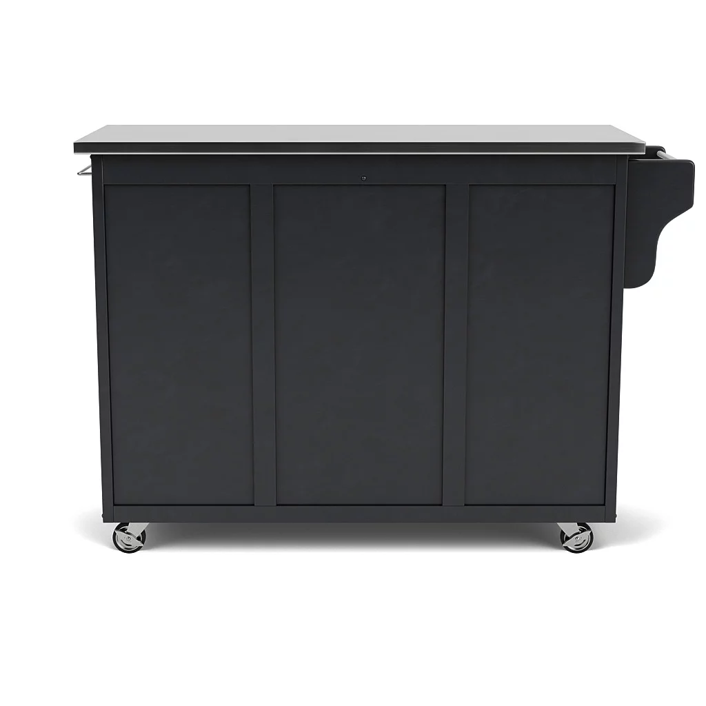 Homestyles Create-a-Cart Wood Kitchen Cart in Black