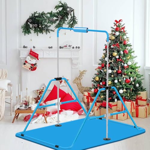 Expandable Gymnastics Bar for Kids, Adjustable Height Junior Training Kip Bar, Folding Gymnastic Horizontal Bars Monkey Bar