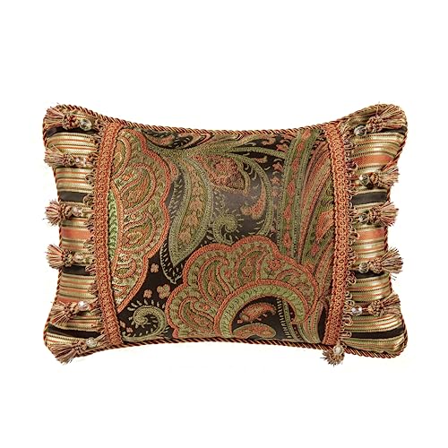 Loom and Mill 9-Piece Jacquard Comforter Sets King, Classic Paisley Design Bed in a Bag, Luxury Vintage Damask Bedding Set with Euro Shams, Bedskirt