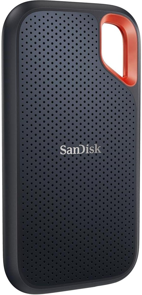 SanDisk Extreme Portable 4TB USB 3.2 Gen 2 Type-C External SSD V2, Black, Bundle with HD-1 Drive Case