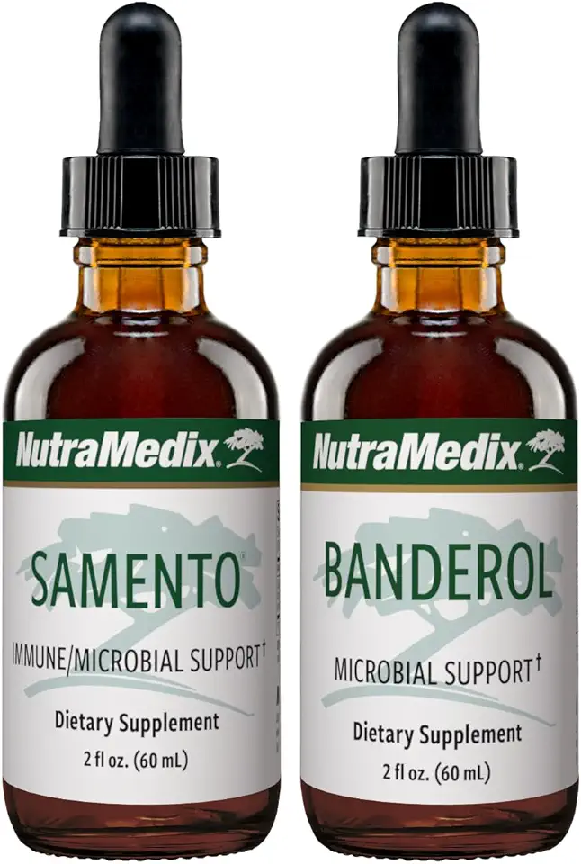NutraMedix Immune & Microbial Support Bundle - Includes Samento & Banderol Liquid Tinctures