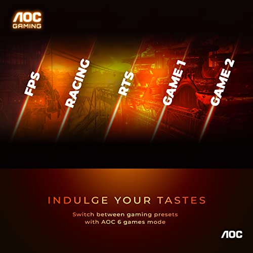 AOC C27G2Z 27" Curved Frameless Ultra-Fast Gaming Monitor, FHD 1080p, 0.5ms 240Hz, FreeSync, 2x HDMI 2.0, 1x Display Port, Height Adjustable