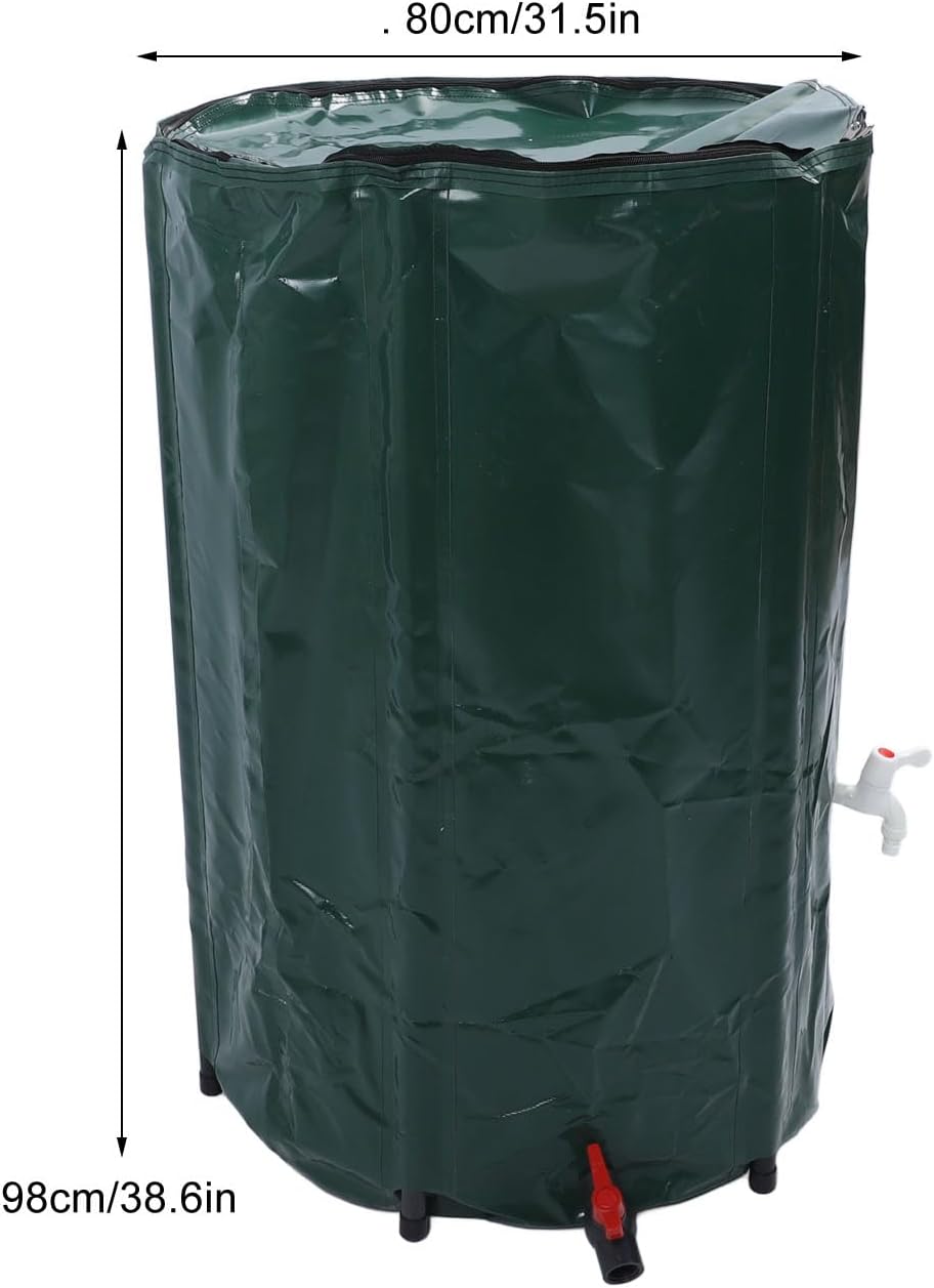 1000L Rain Barrel Rain Water Collection,Collapsible Water Barrel Portable Rain Catcher Barrel