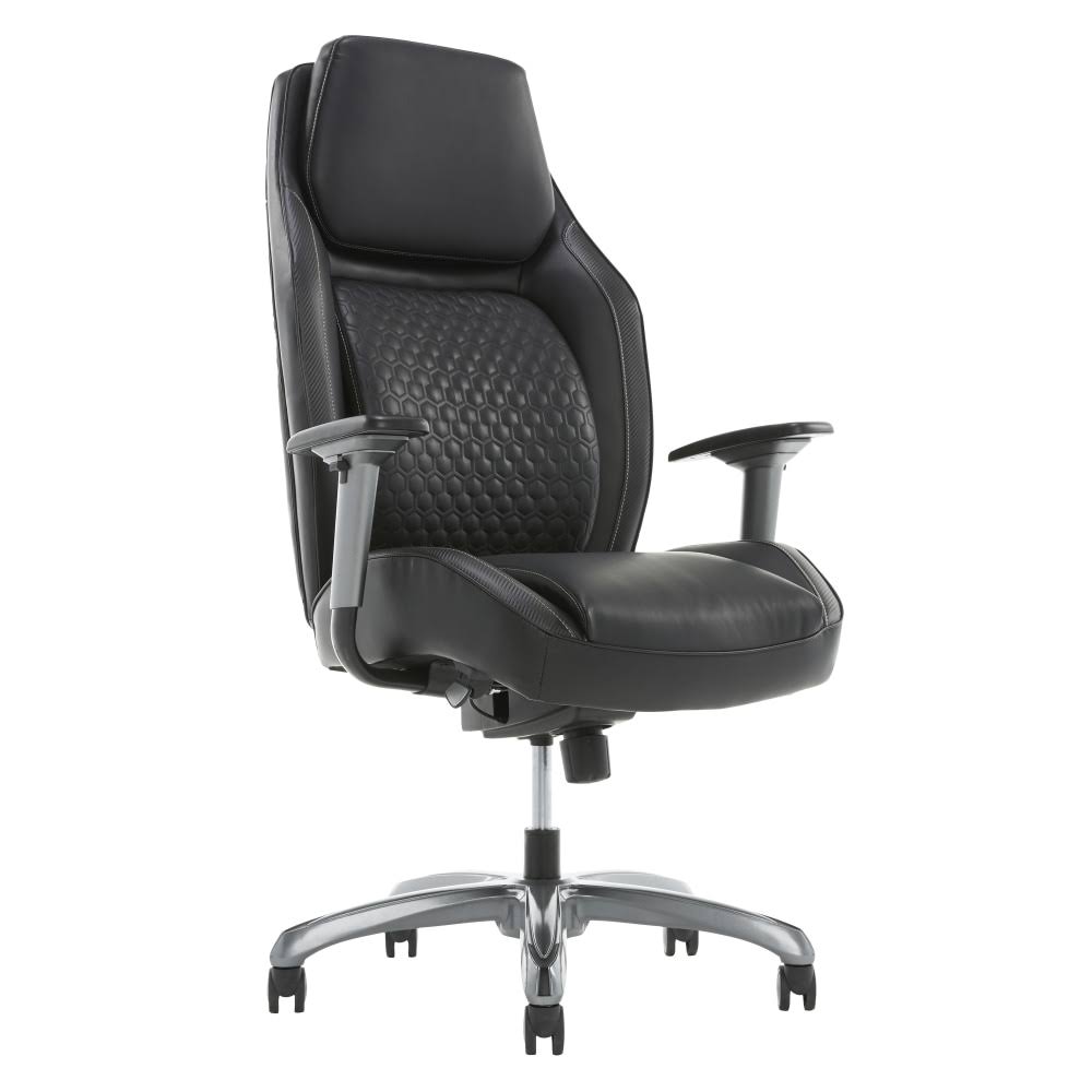 Shaquille O'Neal Zephyrus Bonded Leather High-Back Executive Chair, Black