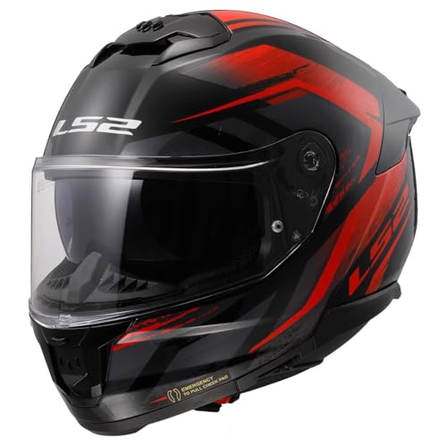 LS2 Helmets Stream II Full Face Motorcycle Helmet W/SunShield (Matte America Gray/Black - X-Large)