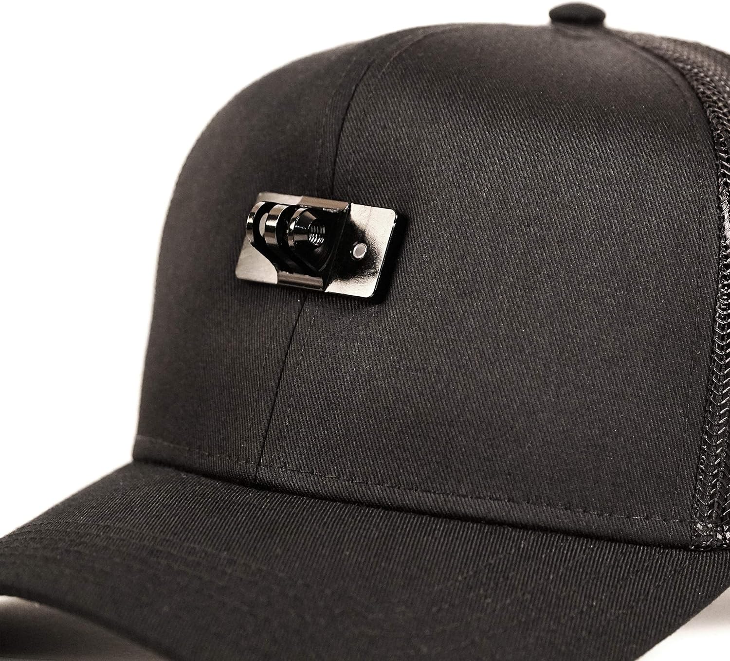 ActionHat® Black Curved Bill - Patented Floating Hat Mount Compatible for GoPro Hero 9/8/7/6/5/4/3 Action Camera