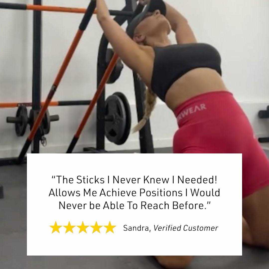 Stick Mobility 6 Foot 6 Foot 4 Foot Training Bundle Improve Flexibility, Mobility, and Strength with Active Stretching for Golf
