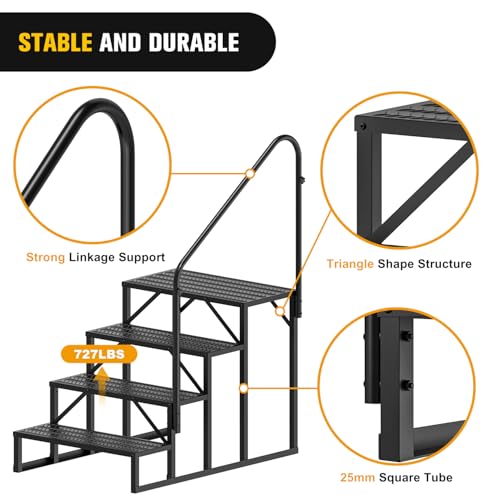 Nilight RV Steps with Handrail