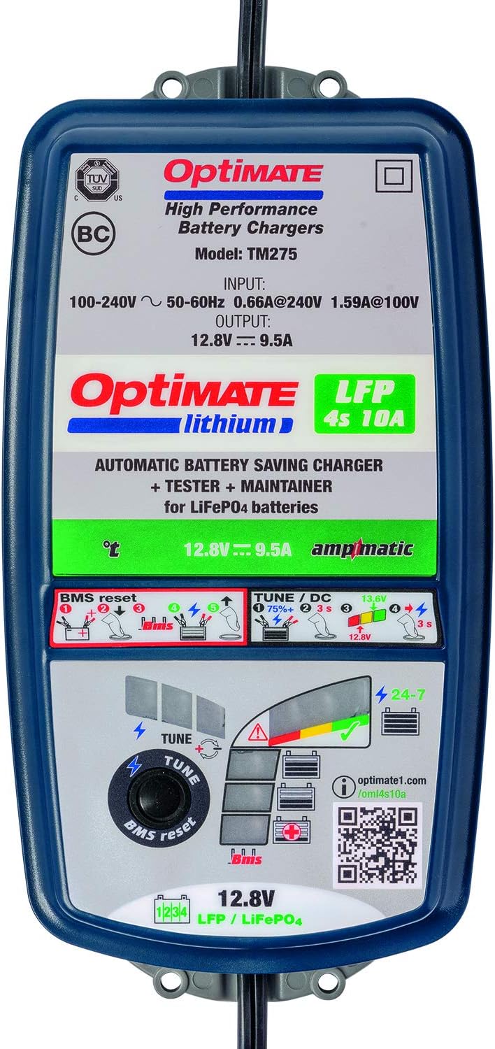 OptiMATE Lithium 4s 10A, TM-275, 10-step 12.8V 10A sealed battery saving charger & maintainer