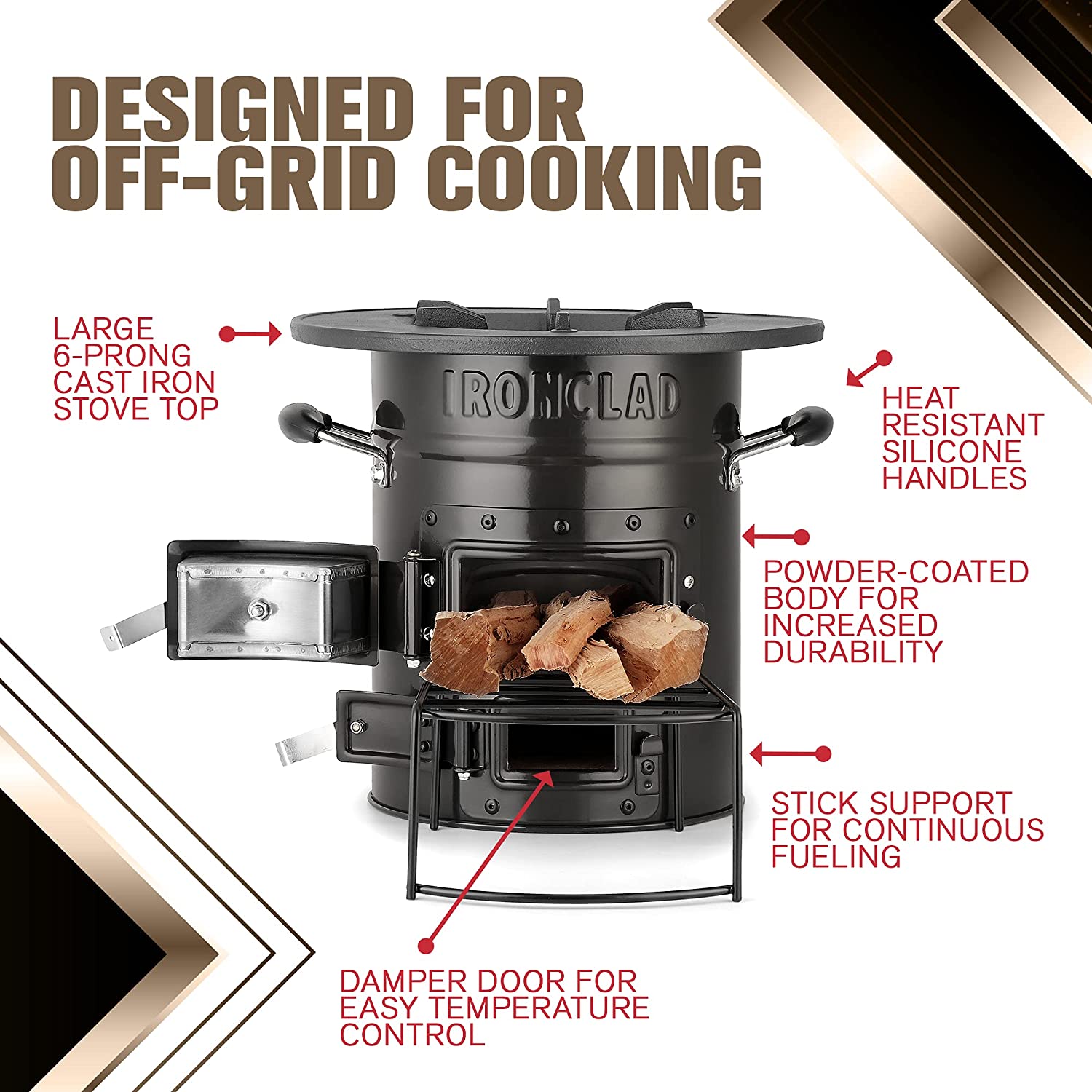 Rocket Stove – Camping Wood Stove for Emergency Preparedness, Survival