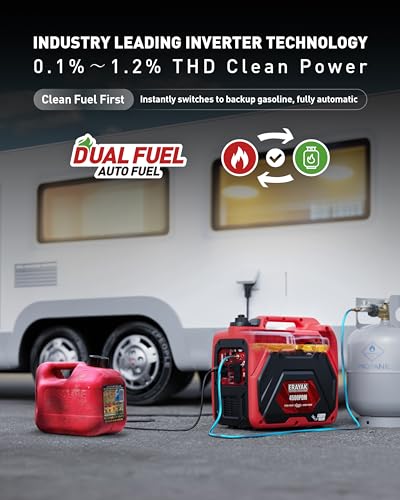 ERAYAK 4500PDM SuperPower Bundle: Inverter Generator + 25FT Retractable Cord Reel - Ultimate Heavy-Duty Power Solution