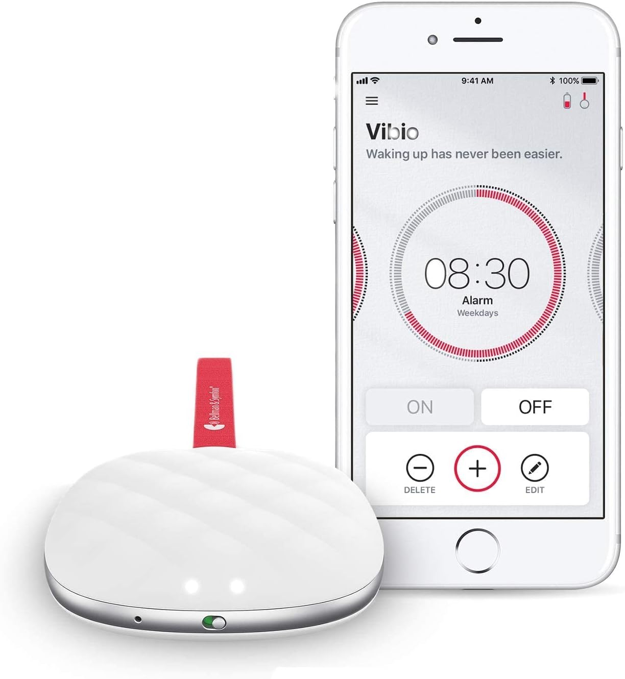 Bellman & Symfon Vibio - Wireless Bedshaker Alarm Connects to Mobile Device via Bluetooth