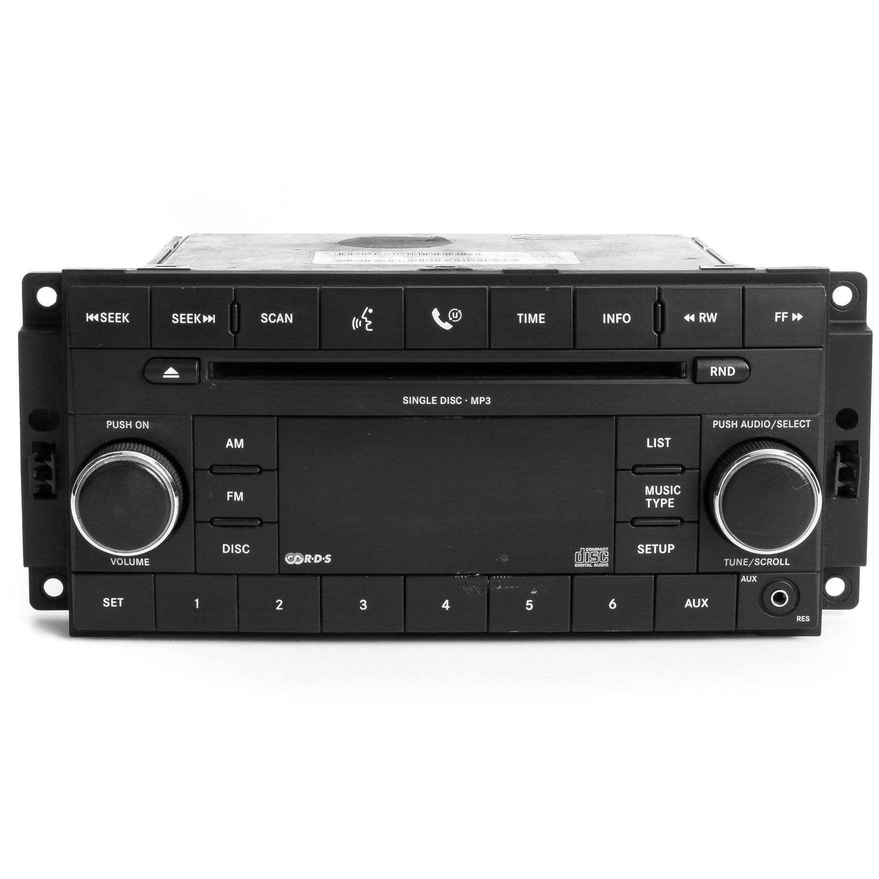 1 Factory Radio Jeep Wrangler Dodge Caravan 2008 Am FM Radio CD Player AUX W Sat P05064411AF Res