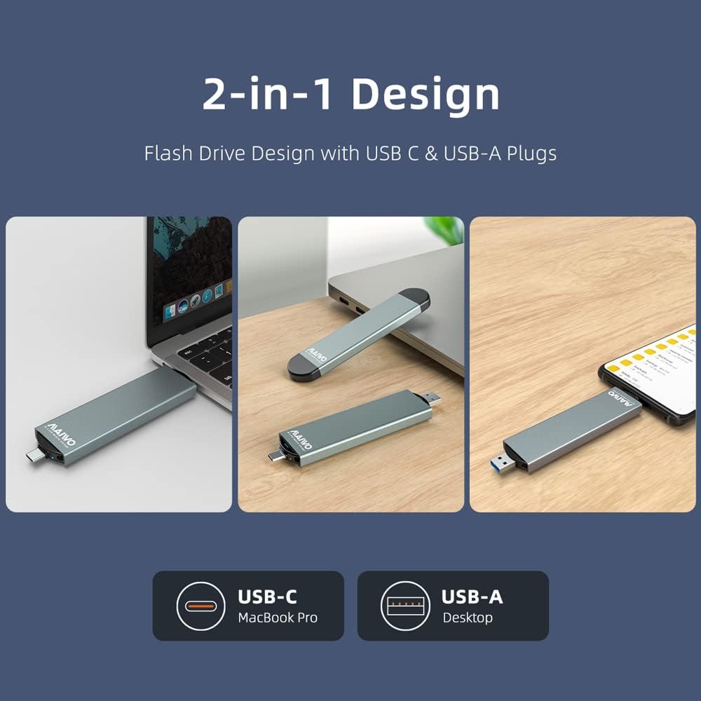 MAIWO M.2 NVME/SATA SSD Enclosure Adapter Reader,USB 3.0&Type-C ,NVMe 10GBps, SATA 6GBps.Support M Key/B&M Key Solid Status Drive,Aluminum Shell