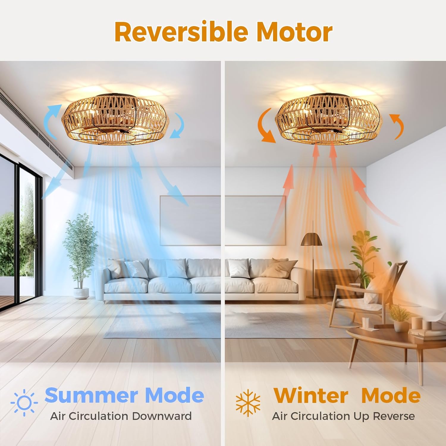 Boho Ceiling Fan with Lights