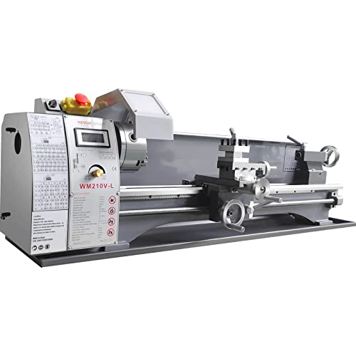 VEVOR Metal Lathe Machine, 8.3'' x 29.5'', Precision Benchtop Power Metal Lathe, 0-2500 RPM Continuously Variable Speed