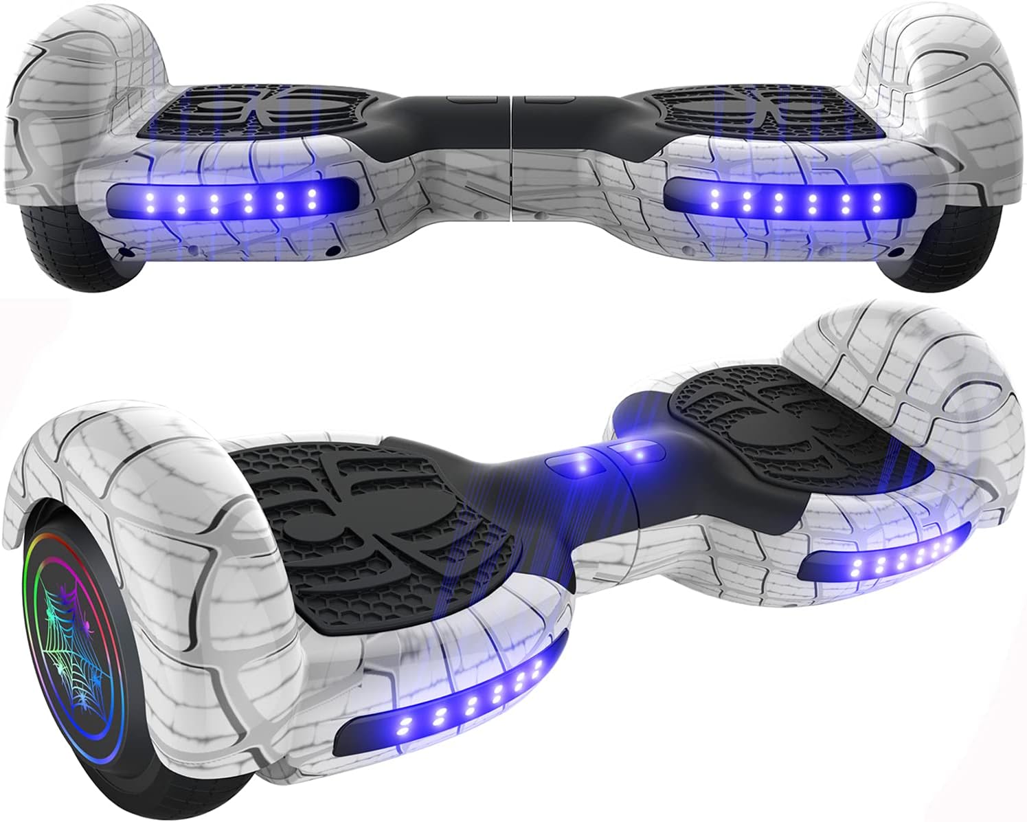 Emaxusa Hoverboard Self Balancing Scooter 6.5" Two-Wheel Hoverboards with Bluetooth Speaker and LED Lights Electric Scooter for Kids and Adult