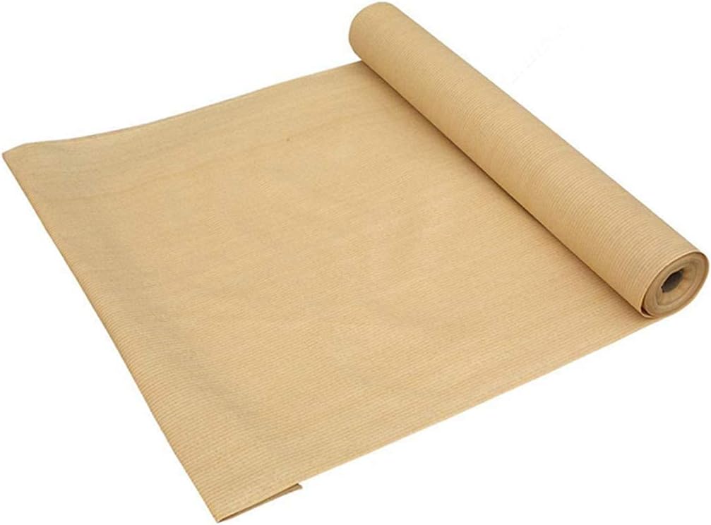 Shatex 90% Sun Shade Fabric, Sun-Block Net Mesh Shade with Clips for Pergola Cover Porch Vertical Screen, Beige (8x16ft) Pack of 2