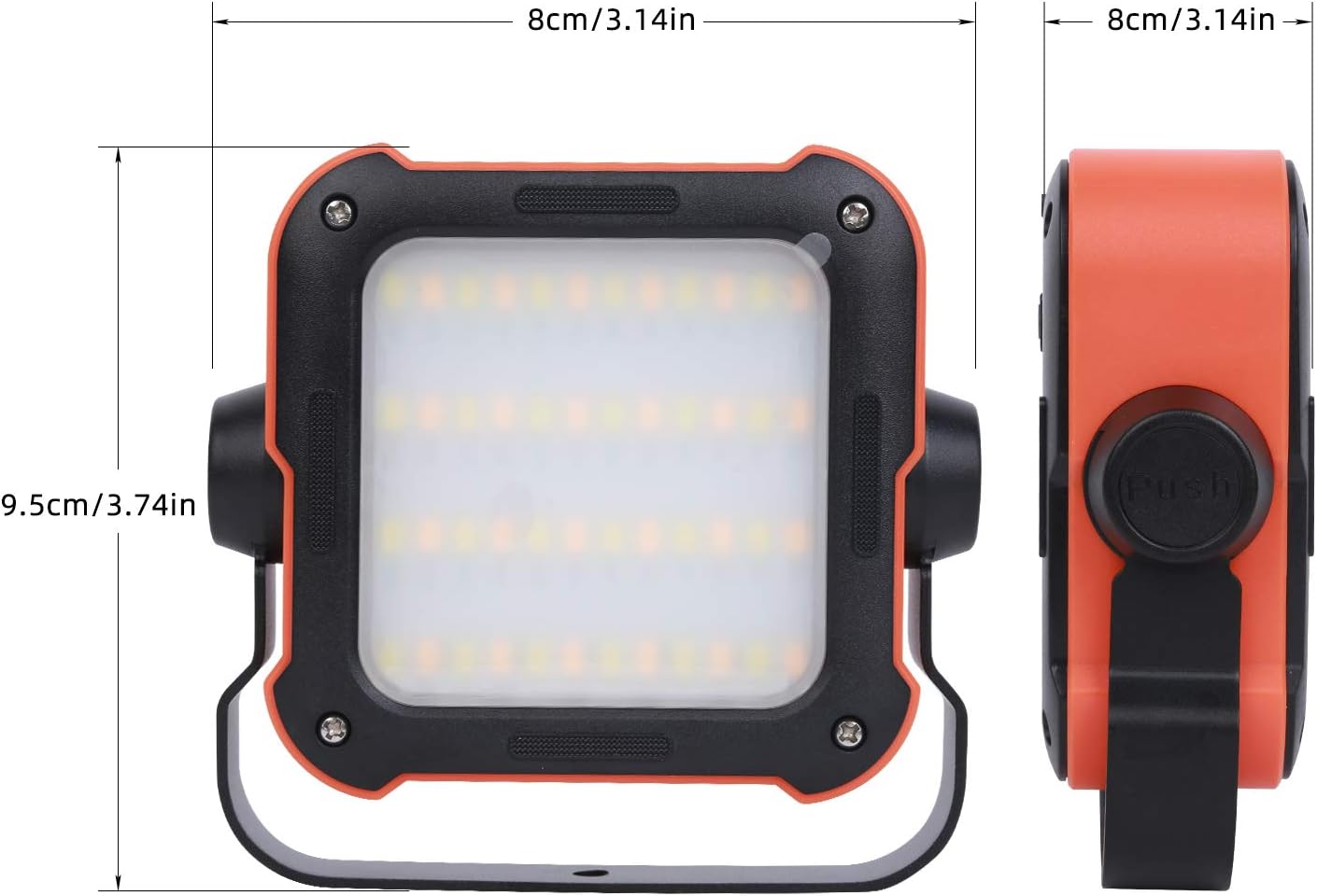 LED Work Lights Portable Rechargeable USB Camping Floodlight with 10000mAh Power Bank Outdoor Waterproof Emergency Light for Car Repairing Jobbing