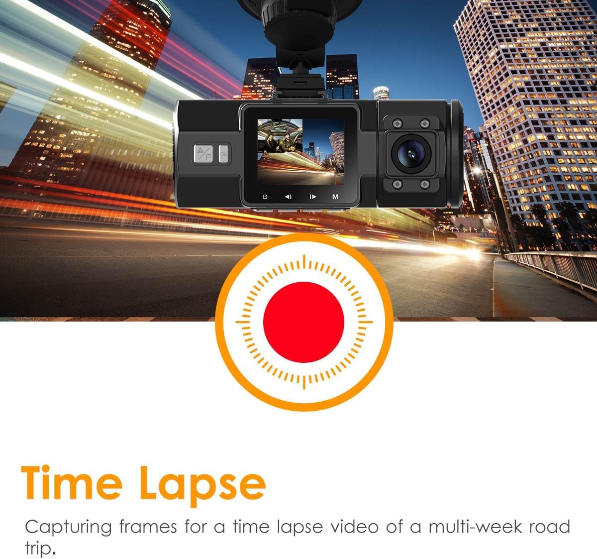 Vantrue N2 Pro Uber Dual 1080P Dash Cam, 2.5K 1440P Front Dash Cam, Front and Inside Car Dash Camera with Infrared Night Vision