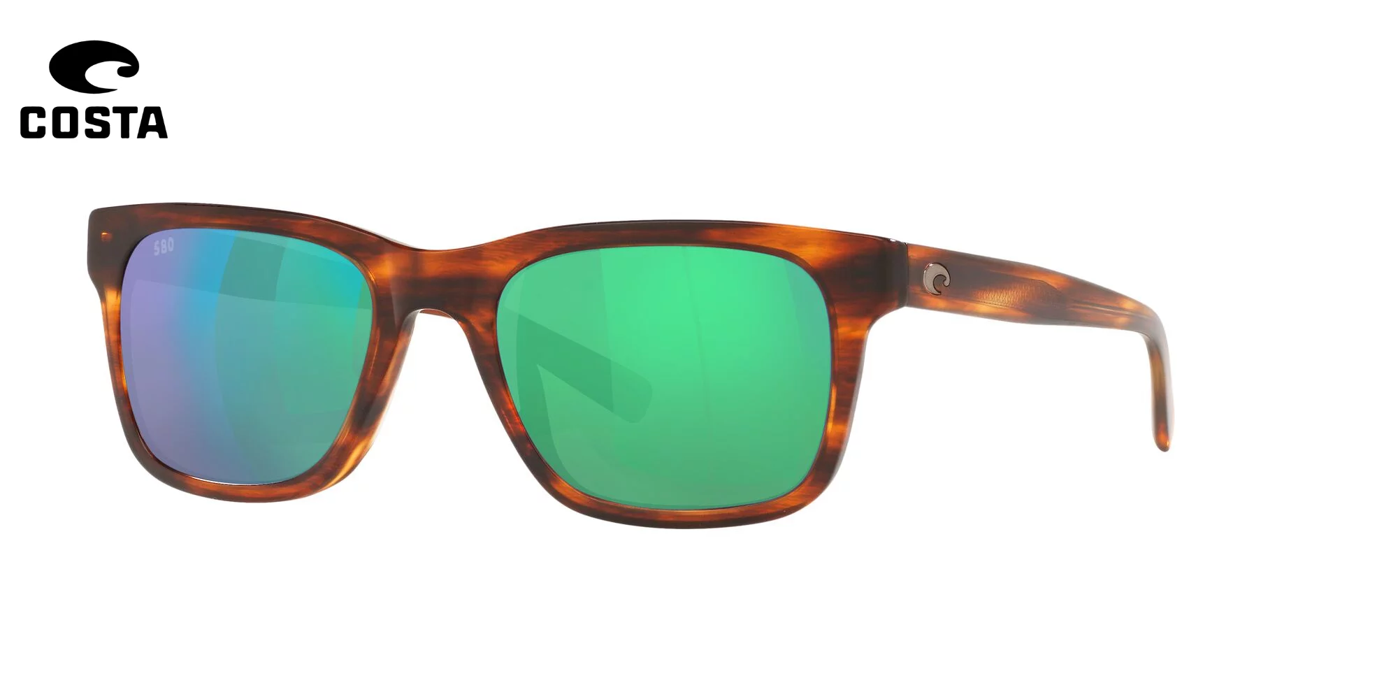 Costa Del Mar Tybee Polarized Blue Mirror 580G Square Sunglasses TYB 282 OBMGLP