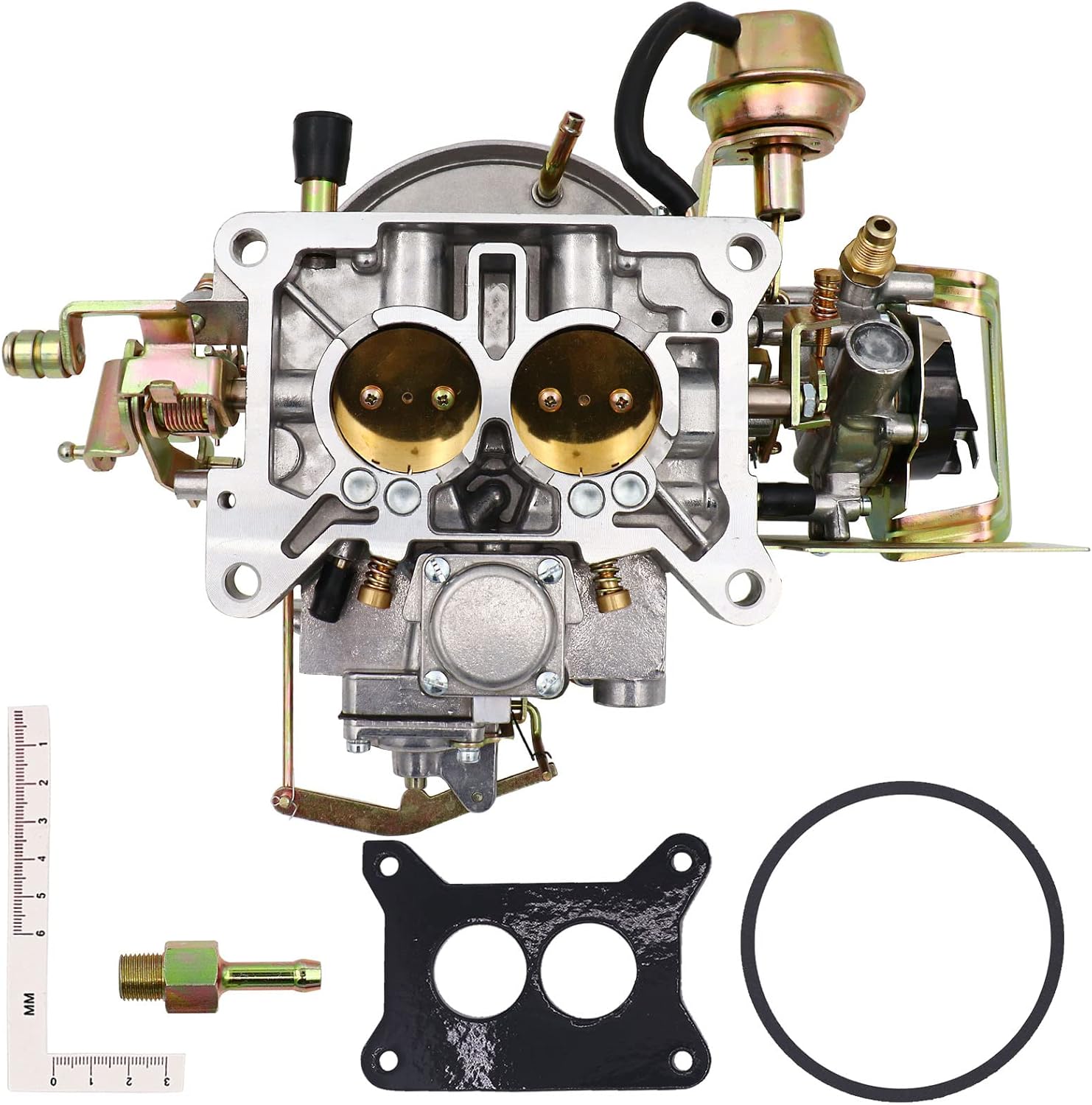 THUNDERMINGO 2 Barrel Carburetor Carb 2100 2150 A800 Fits For Ford 289 302 351 Mustang Cu Jeep Engine F100 F250 F350 Jeep 360 Cu Electric Choke Carb