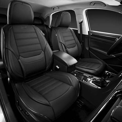 Skechers MAX Cushioning Seat Covers,Memory Foam Leather Car Seat Covers,Waterproof Car Seat Protector Front Seats