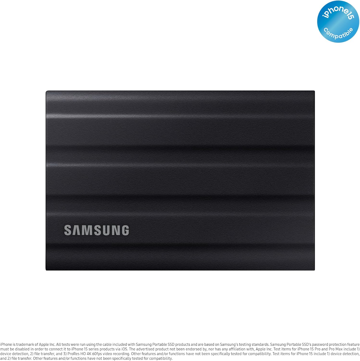 SAMSUNG T7 Shield Portable SSD 1TB - Up to 1050MB/s - USB 3.2 (Gen2, 10Gbps) IP-65 External Solid State Drive, Black (MU-PE1T0S)
