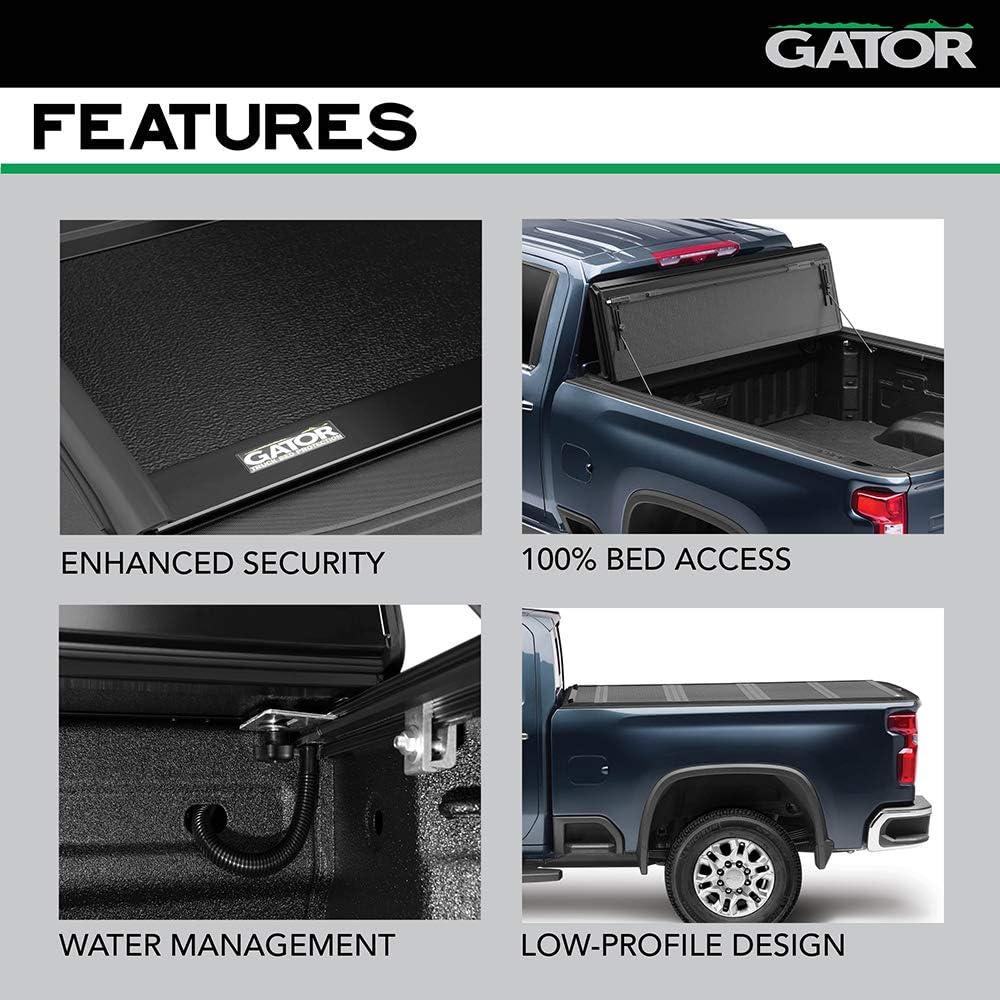 Gator FX Hard Quad-Fold Truck Bed Tonneau Cover | 8828329 | Fits 2015 - 2020 Ford F-150 5' 7" Bed (67.1")