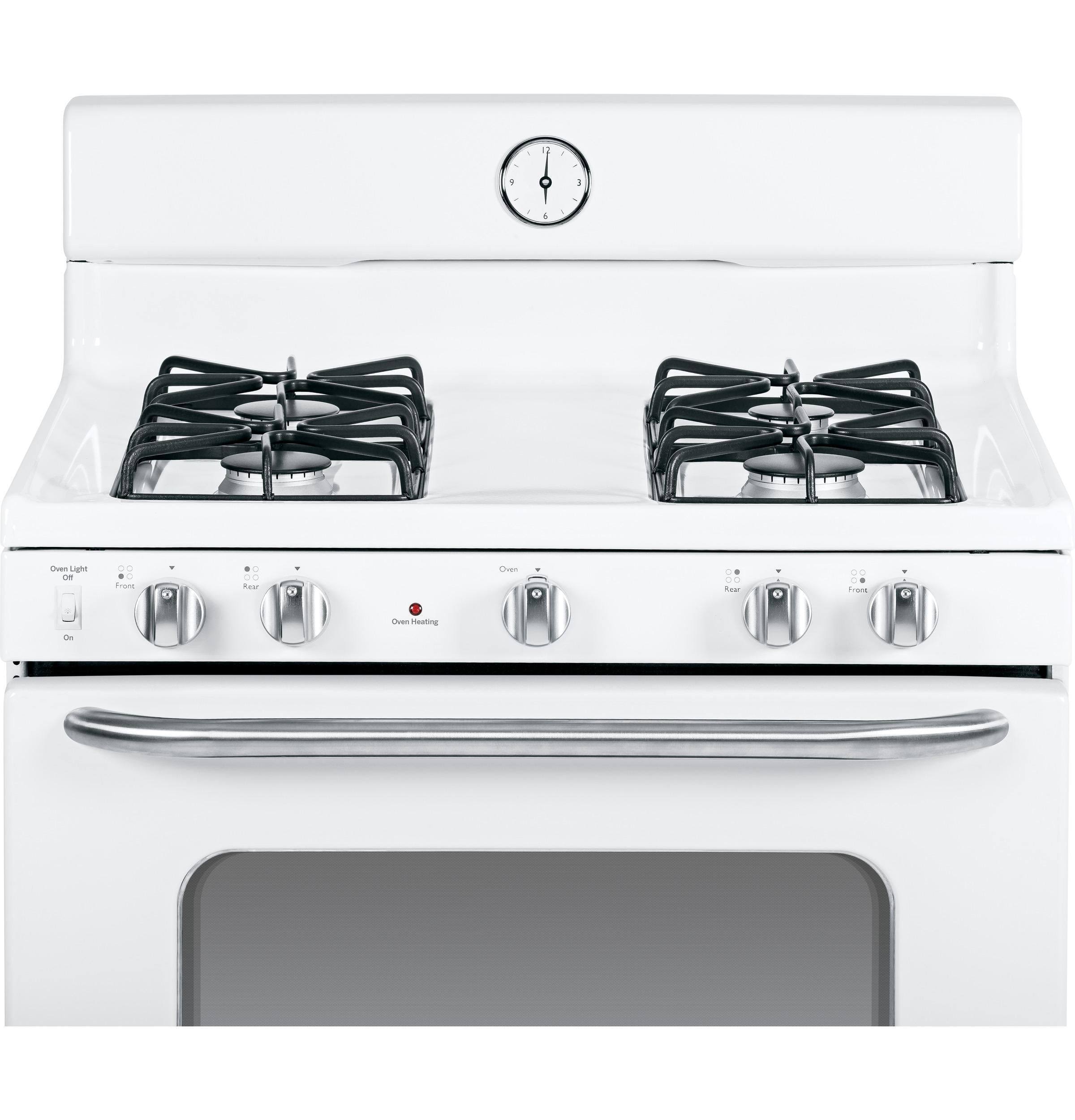 GE Artistry AGBS45DEFWS Gas Range with Broiler Drawer - Freestanding - 4.8 cu ft - White