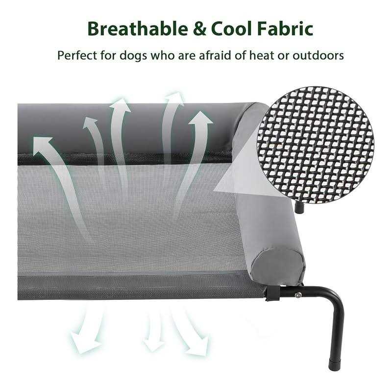 RRPETHOME Large Elevated Cooling Dog Bed,Raised Dog Cots Beds for Large Dogs,Outdoor Dog Bed for Large Dogs,Chew Proof Portable Cooling Pet Cot