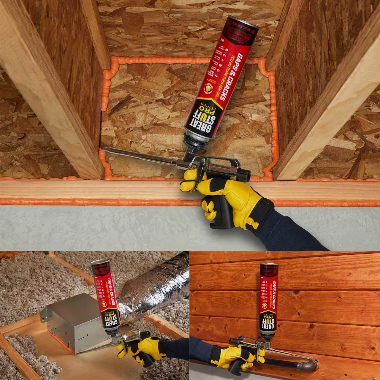 Great Stuff Pro Gaps and Cracks 24oz Spray Foam Insulation (Case of 12) - 341557 - Radiant Selections