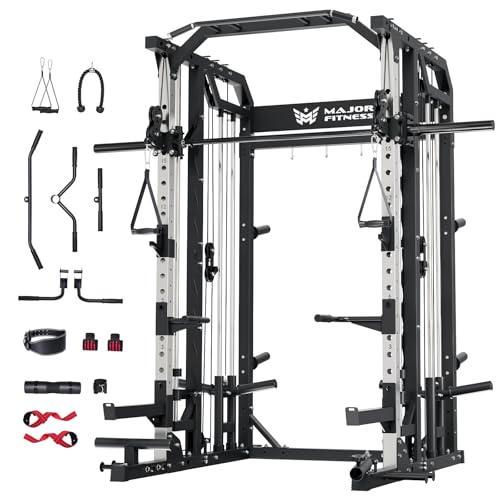 Major Fitness Drone2 Smith△ Machine – All-in-One Home Gym Squat Rack with Weight Bar