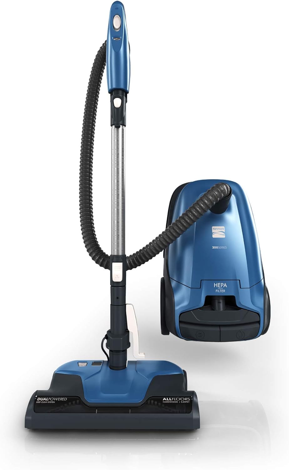 Kenmore 200 Series 14 Inch Adjustable Bagged Canister Vacuum Cleaner, Blue - Smart Home Appliances