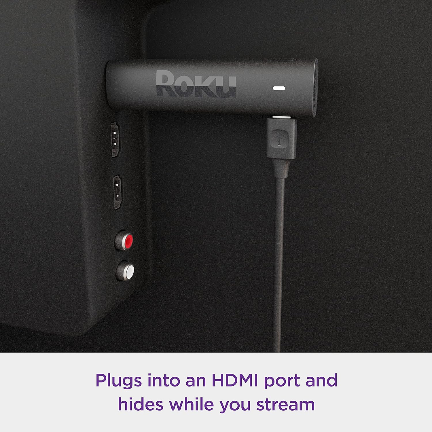 Roku Streaming Stick 4K+ (2021) Streaming Device 4K/HDR/Dolby Vision with Roku Voice Remote Pro, Black