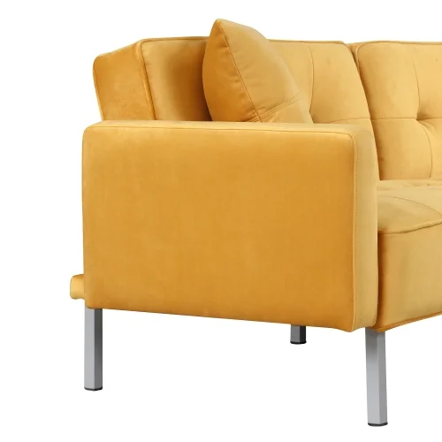 Modern Convertible Folding Futon Sofa Bed for Compact Living Space, Apartment, Dorm