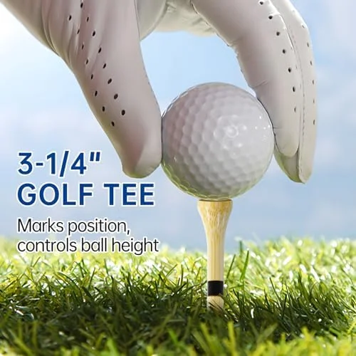 Golf Club Cleaner Brush with 5oz Water Bottle, 8.3“ Leak-Proof Design, 2 Towels &amp; 100 Bamboo Golf Tees – Golf Accessories for Men &amp