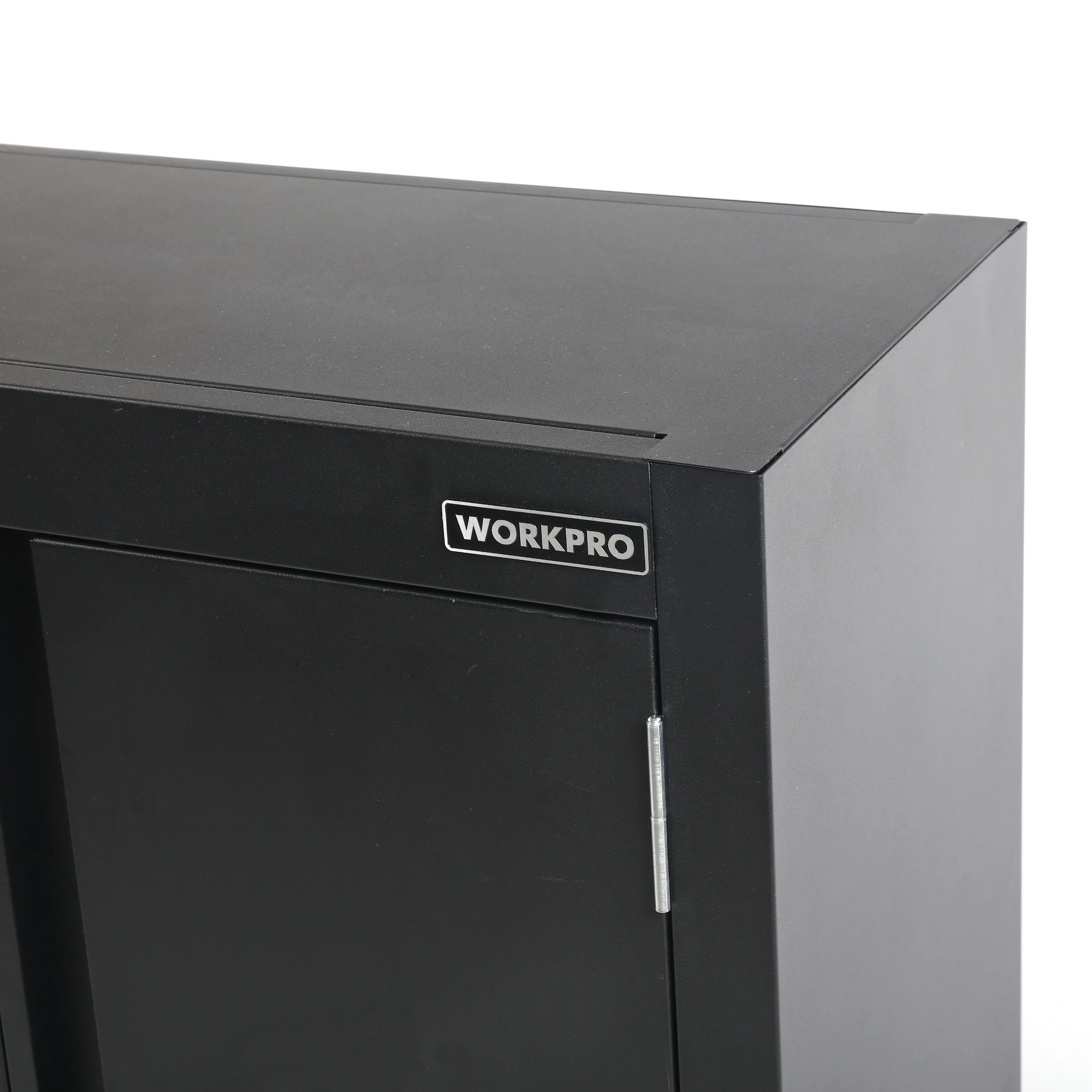 WORKPRO 28-Inch Wall Garage Storage Cabinet, Adjustable Shelf, Steel, Black