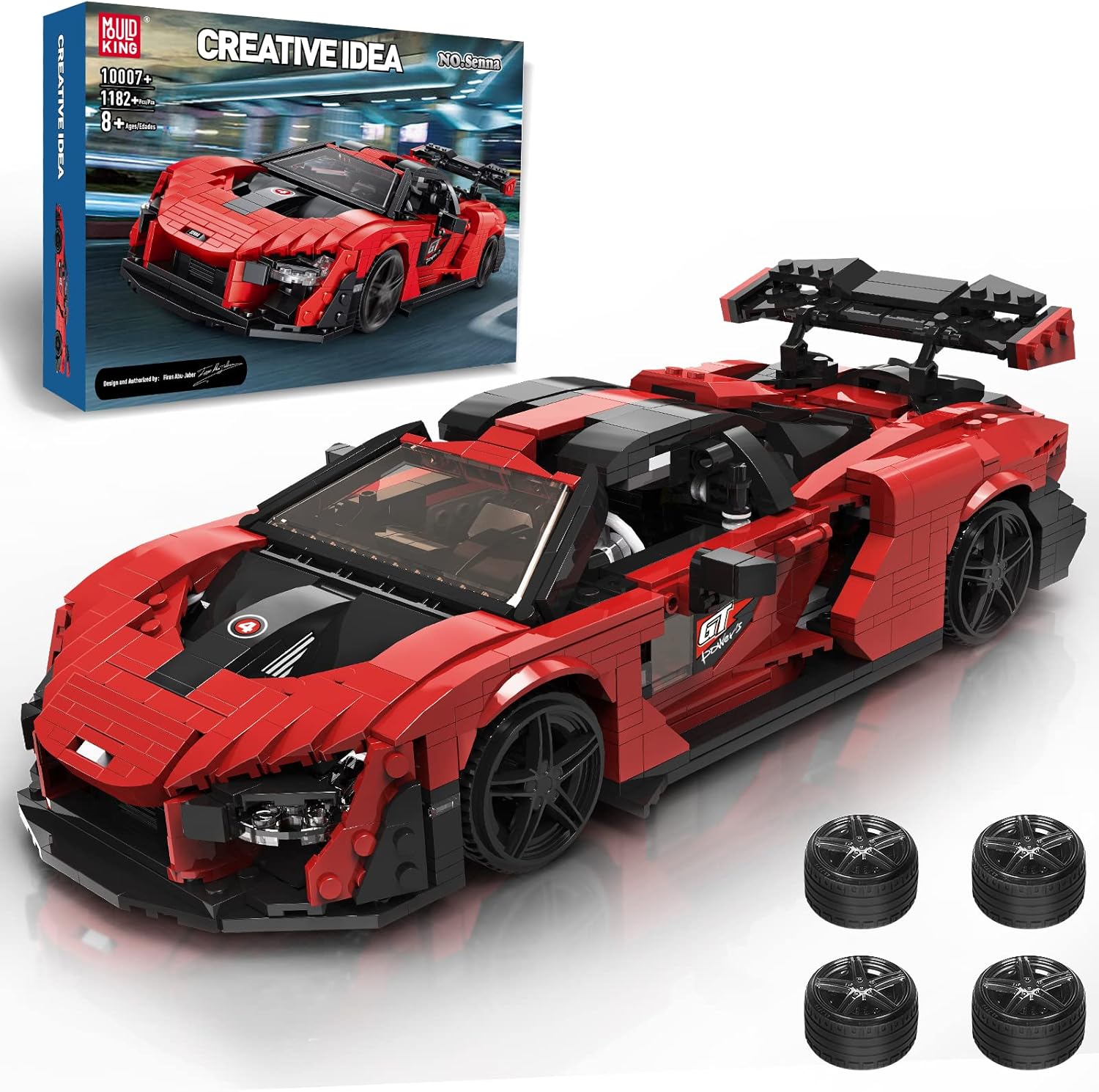 Mould King Creator Car Senna Building Toys, 1:12 Scale Collectible Toy Building Sets to Build and Display