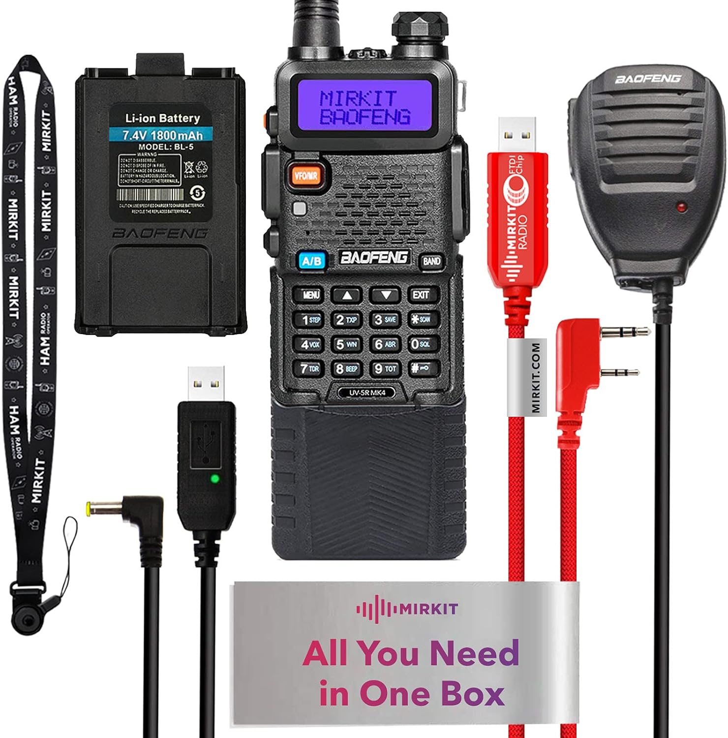 BAOFENG UV-5R MK2 FCC Approved 5 Watt 2022 Handheld Dual Band Ham Radio