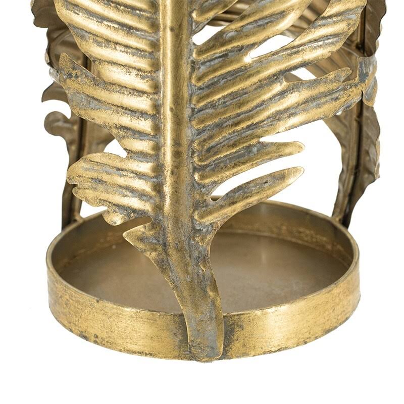 A u0026 B Home Antique Gold Metal Candle Holder