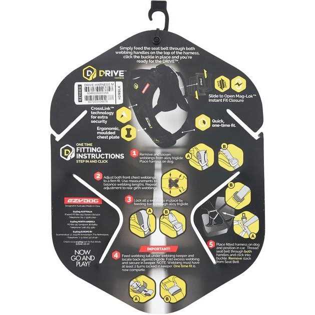 EzyDog Drive Dog Car Harness - Pet Supplies online store