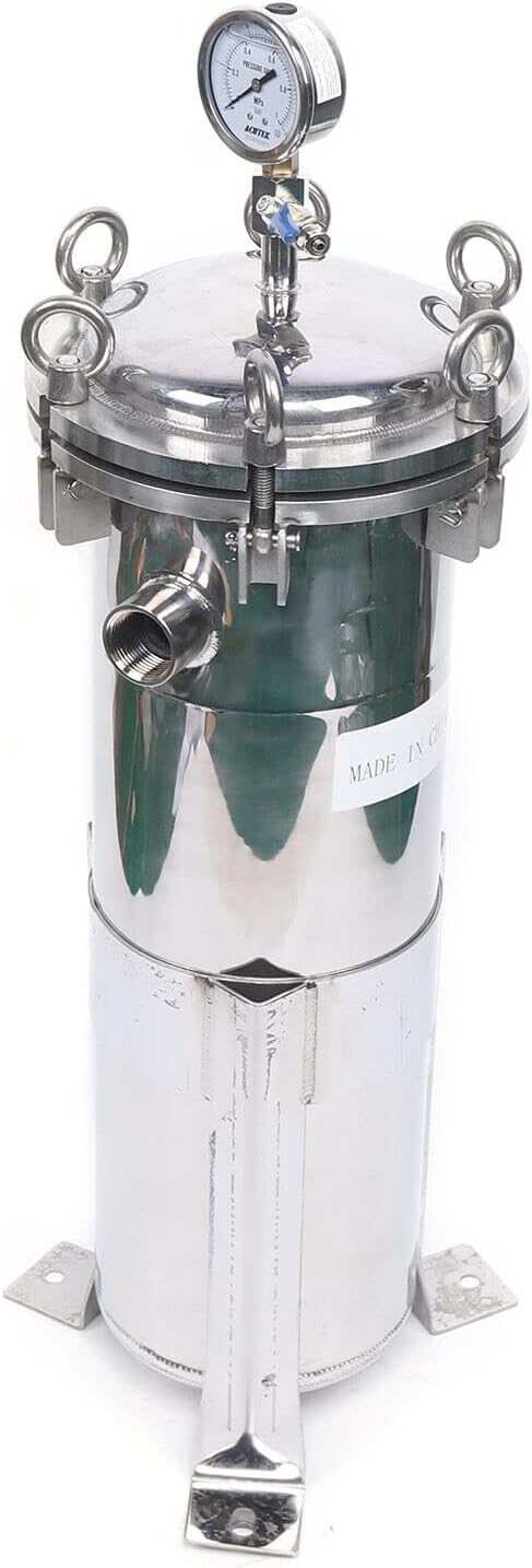 150 Psi Industrial Filter, 4 Bag 304 Stainless Steel Industrial Sock Filter