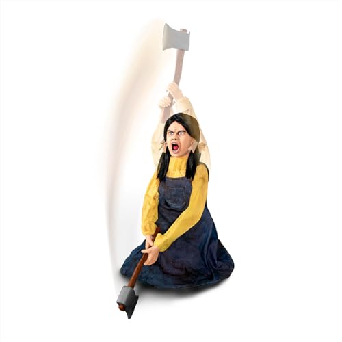 Haunted Hill Farm 5.9 ft. Animatronic Lurching Woman by Tekky, Halloween Animatronic, Scary Indoor House Prop & Decoration