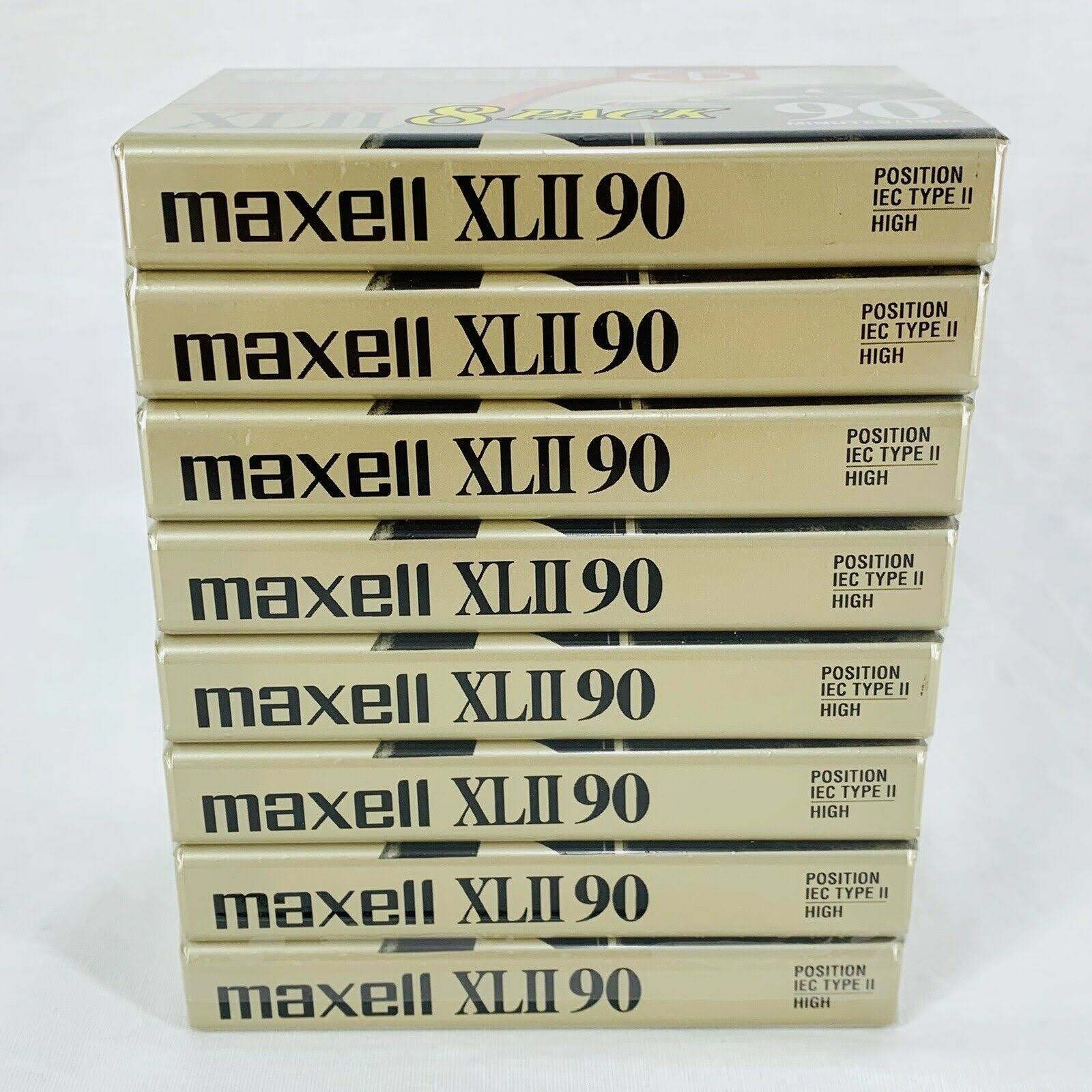 Maxell XLII Audio Cassettes - 8 Pack -90 Minute- High Bias