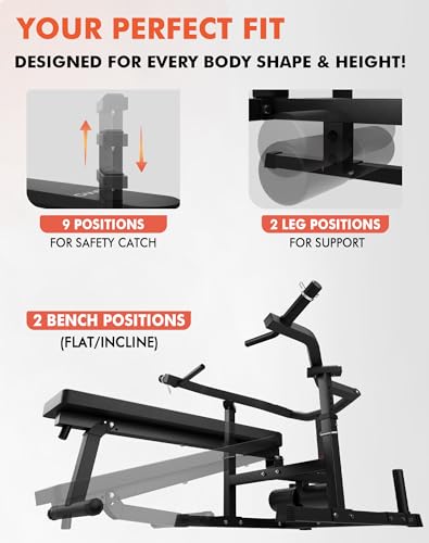 GMWD Chest Press Machine, 1050LBS Bench Press Machine with Independent Converging Arms, Adjustable Flat Incline Bench for Chest, AB Workouts