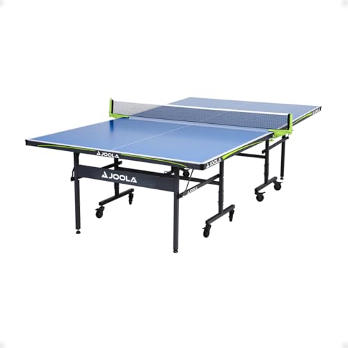 JOOLA Outdoor Table Tennis Table - Multi Use Conference Table Dining Table - Concrete Wood Look Includes Steel Outdoor Ping Pong Net Set & Frame